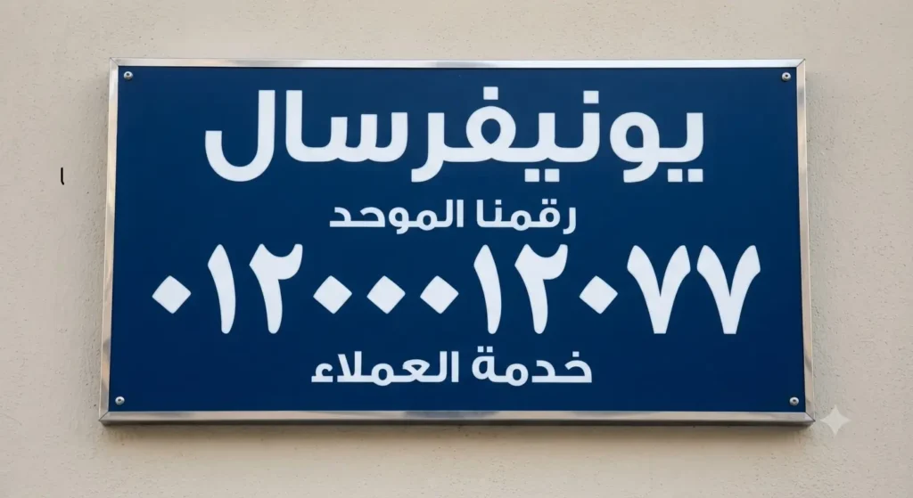 صورة توضيحية حول رقم صيانة اجهزة يونيفرسال